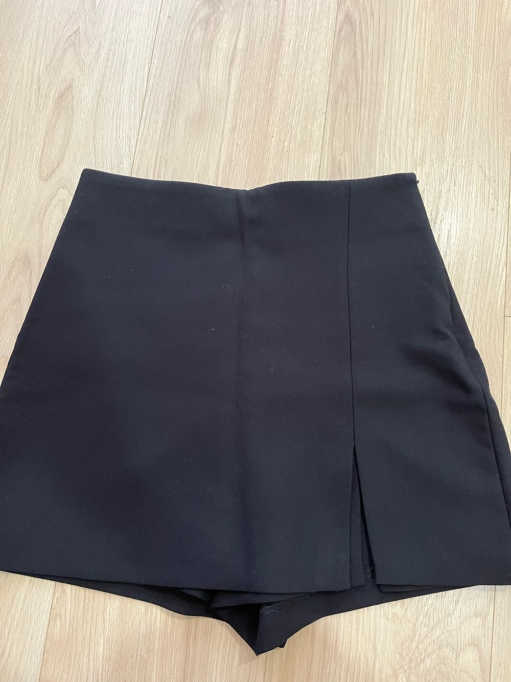 Zara Black Mini Skort with Front Panel
